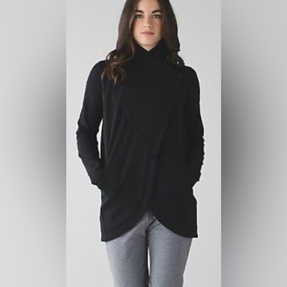 lululemon athletica Sweaters - 🌷 19” PTP Fits to 6 that’s a wrap sweater cardigan jacket black